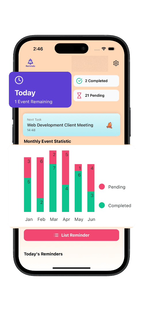 Remindo screenshot 1